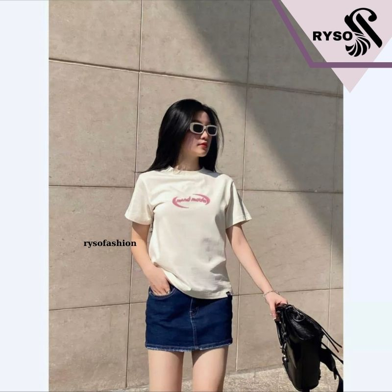 Áo Baby Tee Raplan in hình chất liệu 100% cotton Form Fit Phối Tay RYSO FASHION