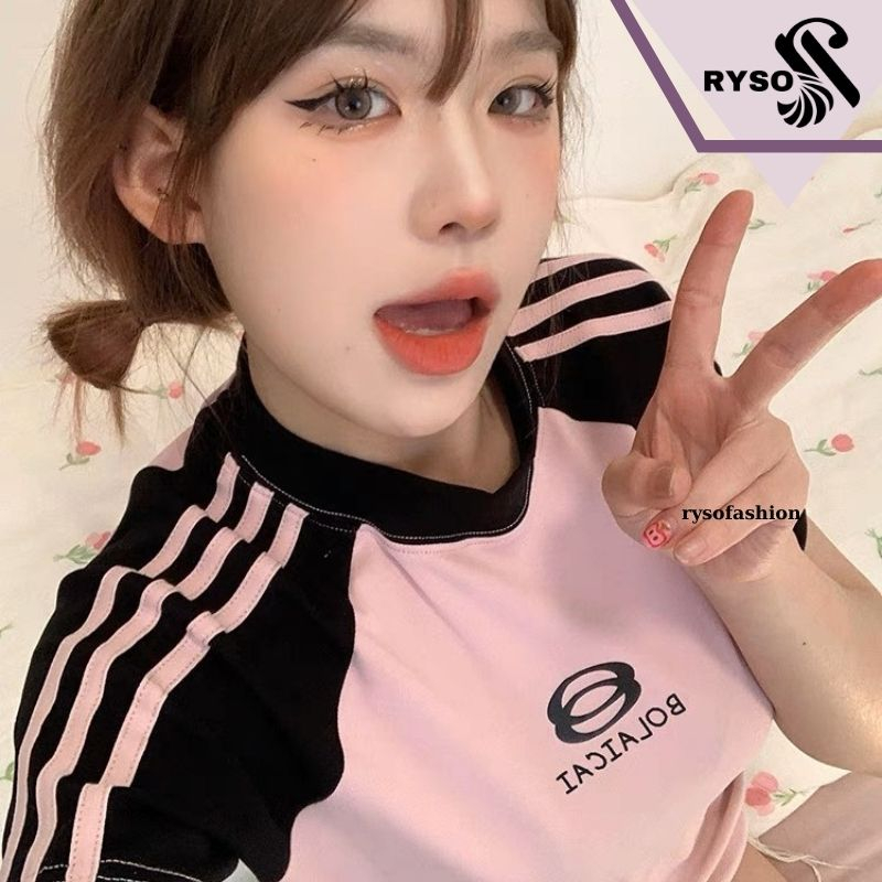 Áo Baby Tee Raplan in hình chất liệu 100% cotton Form Fit Phối Tay RYSO FASHION
