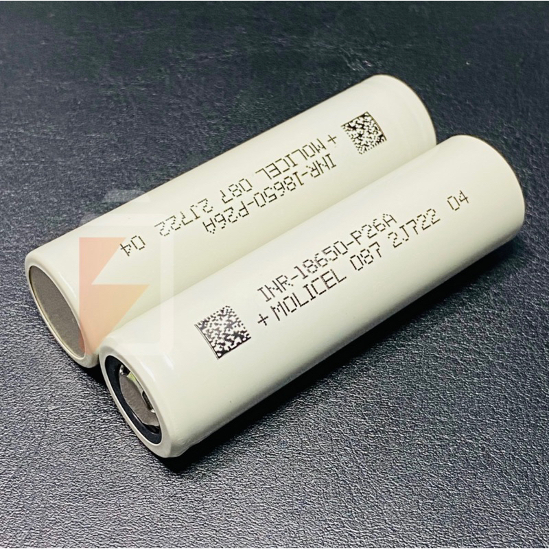 Pin xả cao MOLICEL mới 100% INR18650 P26A 35A 2600mAh xả liên tục 35A