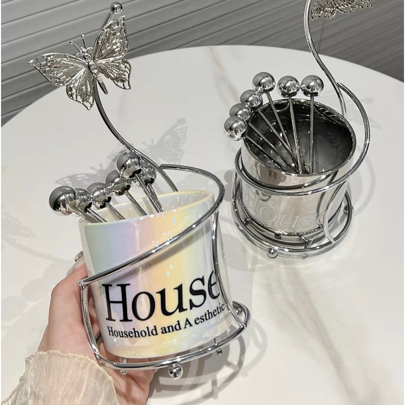 Ống Đựng Đũa/ Dĩa Ăn Hoa Quả Decor