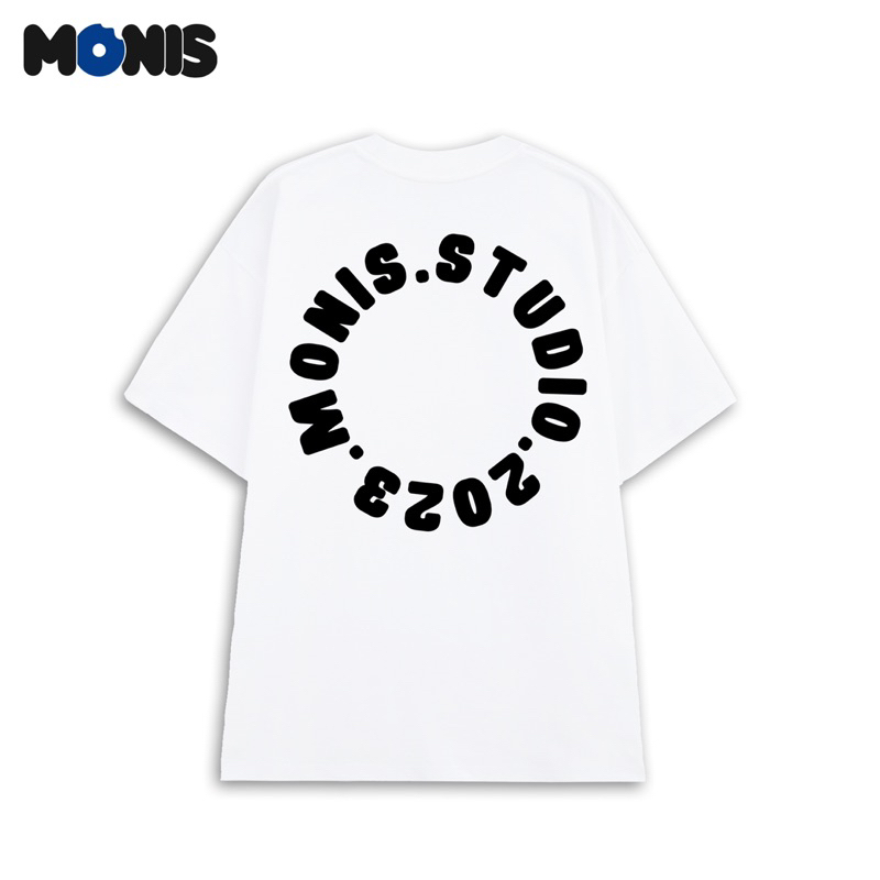 ÁO THUN UNISEX BASIC OVERSIZE LOGO.2023 100% COTTON - MONIS CHÍNH HÃNG