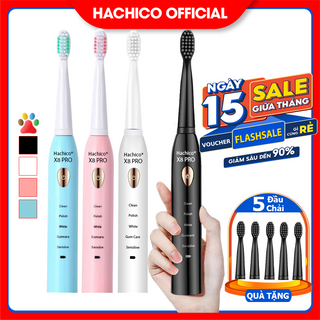 Bàn chải điện Hachico Sonic X8 Pro, bàn chải đánh răng điện Hachico bản Pro nâng cấp đặc biệt
