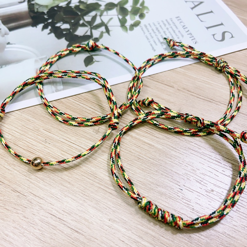 Vòng tay ngũ sắc may mắn phong cách đơn giản