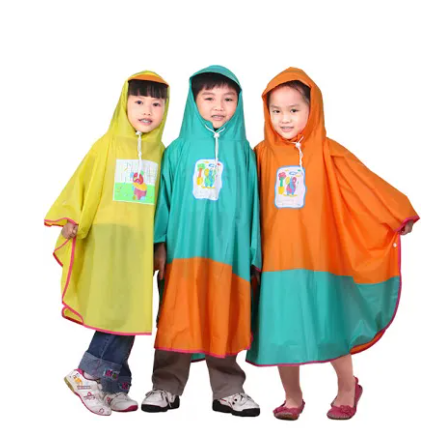 Áo Mưa Cánh Dơi Họa Tiết Hình Thú Dễ Thương Cho Bé - Á Mưa Cho Bé 3 Đến 5 Tuổi