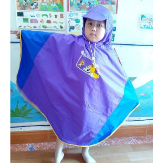 Áo Mưa Cánh Dơi Họa Tiết Hình Thú Dễ Thương Cho Bé - Á Mưa Cho Bé 3 Đến 5 Tuổi