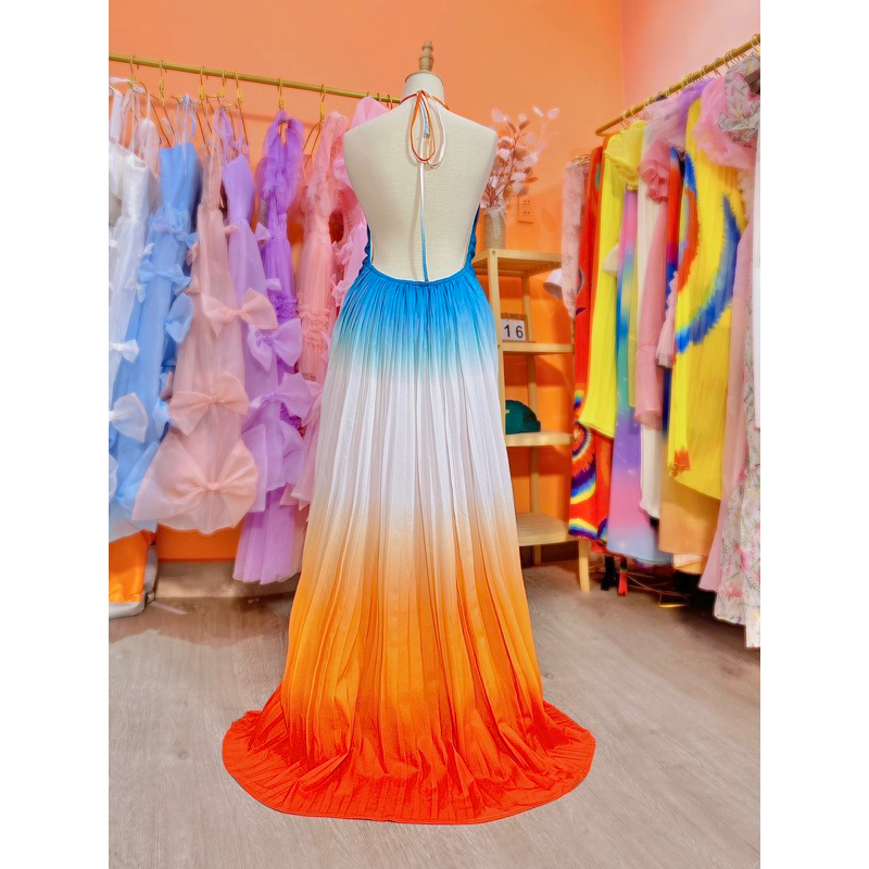 [Maxi] Đầm maxi loang màu v2 bản mới - Maxi ngọc lan
