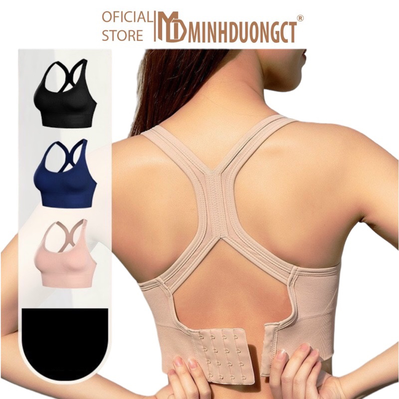 ÁO BRA TẬP GYM YOGA NÂNG NGỰC ĐỊNH HÌNH 3 HÀNG MÓC CÀI A09 - Áo tập 3 lỗ sát nách