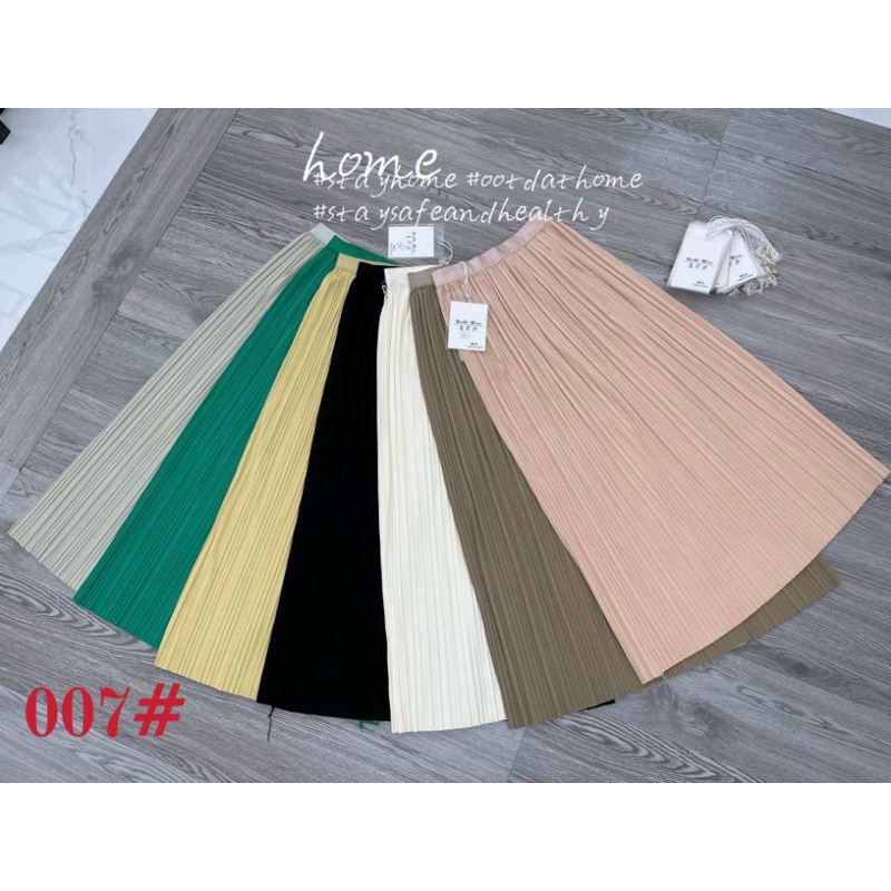 Chân váy xếp ly nhỏ dáng dài chuẩn QC hot hit