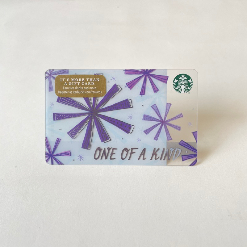 1023 THẺ STARBUCKS NHỰA US 2017 ONE OF A KIND, thẻ có trầy (thẻ đã sử dụng, dùng để sưu tầm)