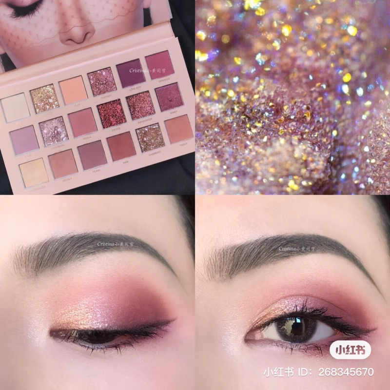bảng phấn mắt huda beauty nude new