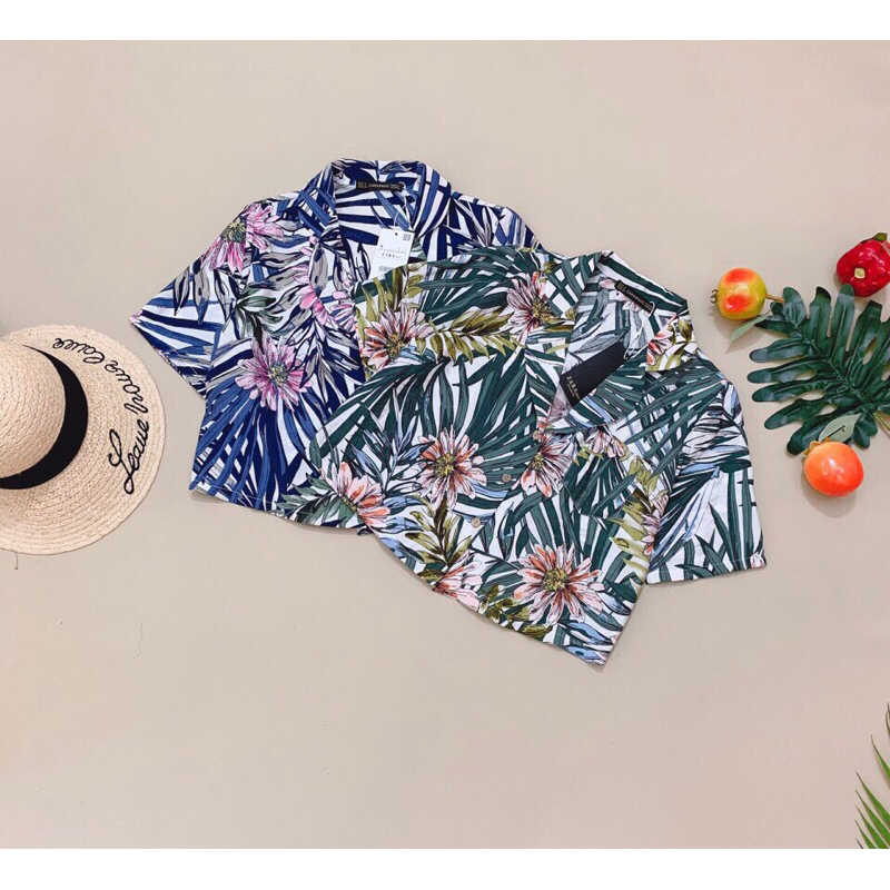 Áo Croptop hoa văn