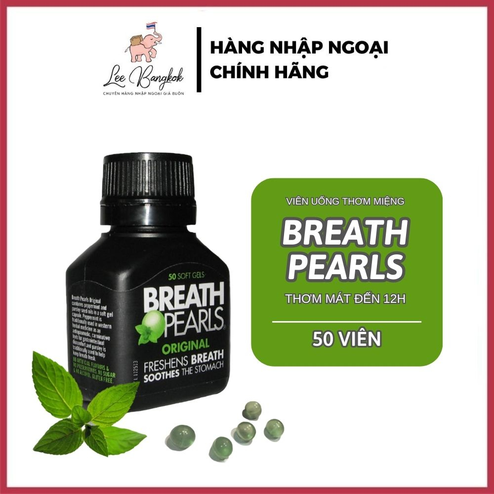 Viên Thơm Miệng Thảo Dược Breath PearlsGiảm Mùi Miệng Cho Người Lớn