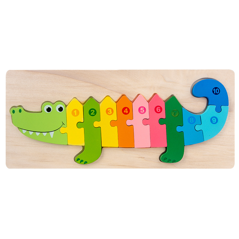 Đồ chơi tranh ghép nối 10 số - ghép tương ứng số 1-10 cho bé 30x12,8 Cm