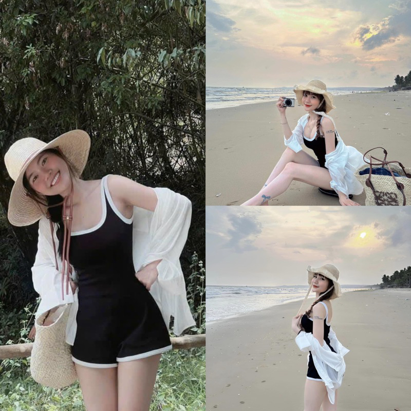 Jum Đùi Hai Dây Viền Trắng Siêu Hot Cho Mùa Du Lịch 2023
