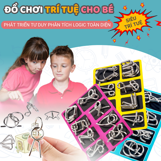 Set 24 Khóa Iq Đồ Chơi Gỡ Rối Thông Minh Bằng Kim Loại Rèn Luyện Trí Thông Minh Cho Người Lớn, Trẻ Em