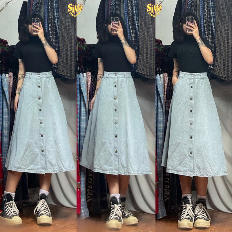 Chân váy Jean vintage 2hand