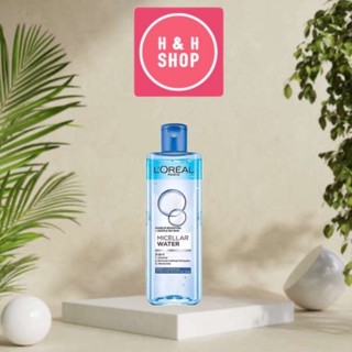  Nước tẩy trang đa năng 3-trong-1 làm sạch sâu Loreal Paris 400ml  xanh dương đậm  