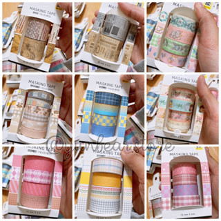 [CÓ SẴN/ MỚI] BĂNG KEO DÁN TRANG TRÍ WASHI TAPE - DAISO HÀN QUỐC Mẫu mới