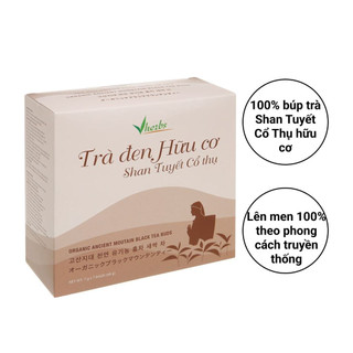 Trà hữu cơ Shan Tuyết Cổ Thụ Vherbs hộp túi lọc 49g - Trà đen, Trà xanh, Trà hồng