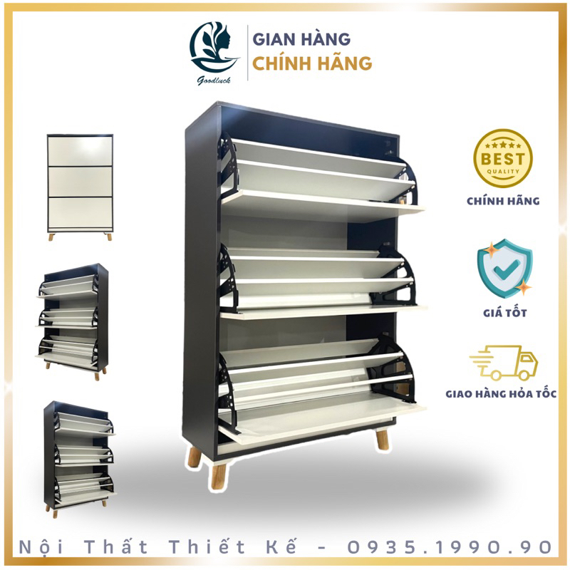 Tủ giày thông minh chính hãng goodluck dùng làm kệ để giày dép đa năng đã lắp T145