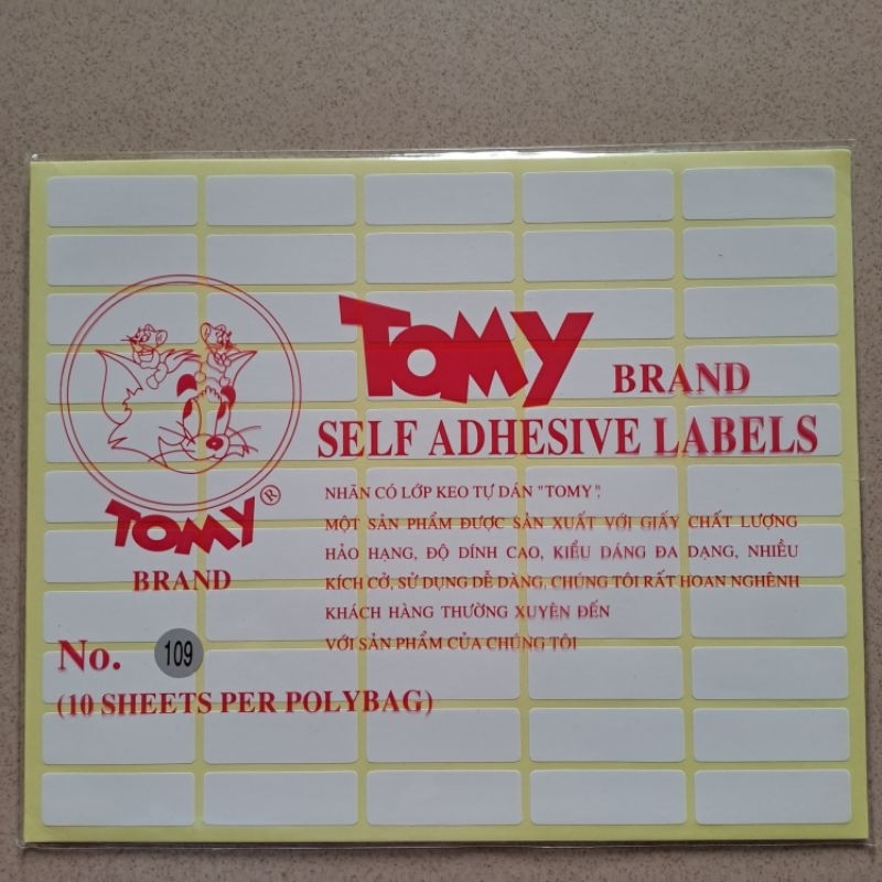 xấp 10 tờ nhãn dán đề can tomy A5