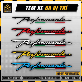 Tem xe performance | dvt performante 02 | dán trang trí sh, vision, vario, airblade - sticker chữ ký
