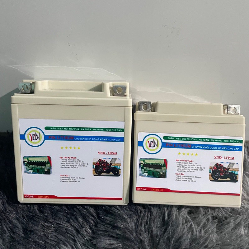 Acquy lithium VND LFP6H cho xe Sirius, Dream, Jupiter...vv