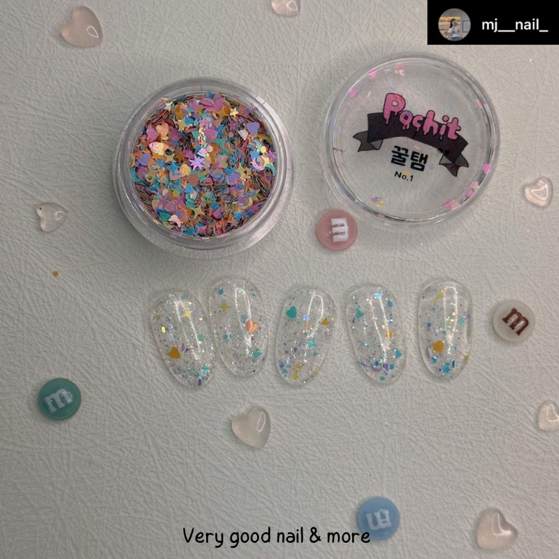 Pochit - Nhũ nails rắc móng Honey Taem series