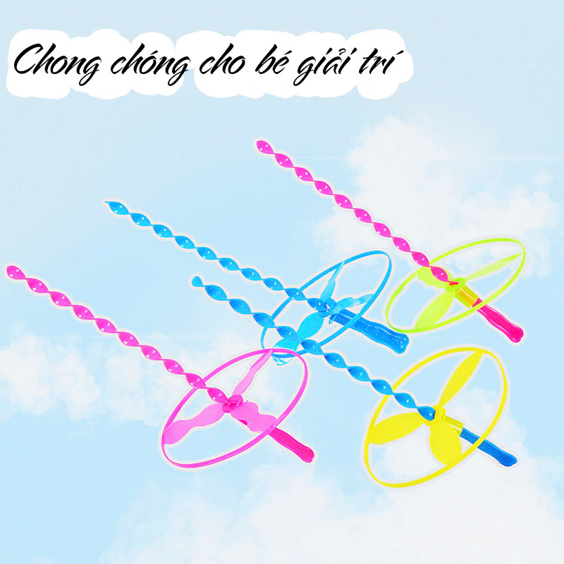 Combo 5/10 Đồ chơi chong chóng nhựa rút tay nhiều màu sắc