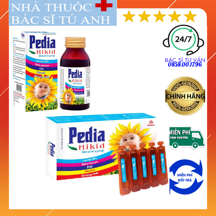 Bổ sung vitamin và khoáng chất PEDIA HIKID - Tăng cường miễn dịch
