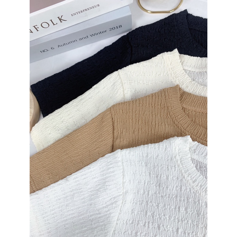 Áo Phông BABYTEE Xốp Nhăn Dáng Bazic_Haxuanstore