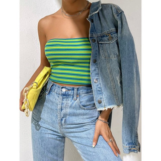 Áo Ống Croptop Hoạ Tiết Sọc Ngang