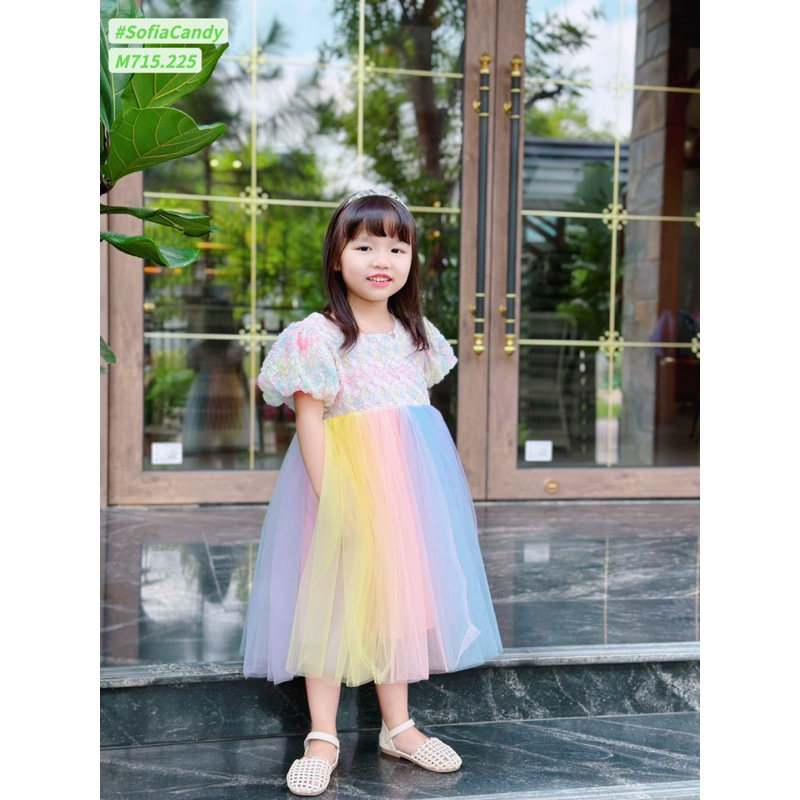 Đầm/ Váy bé gái. Đầm công chúa. Đầm sắc màu Lolita cực xinh xò cho bé gái Sofia Candy đến 40kg