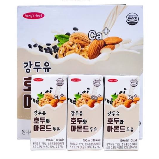 Sữa hạt óc chó hạnh nhân đậu đen Hàn Quốc 1 thùng 16 hộp 190ml