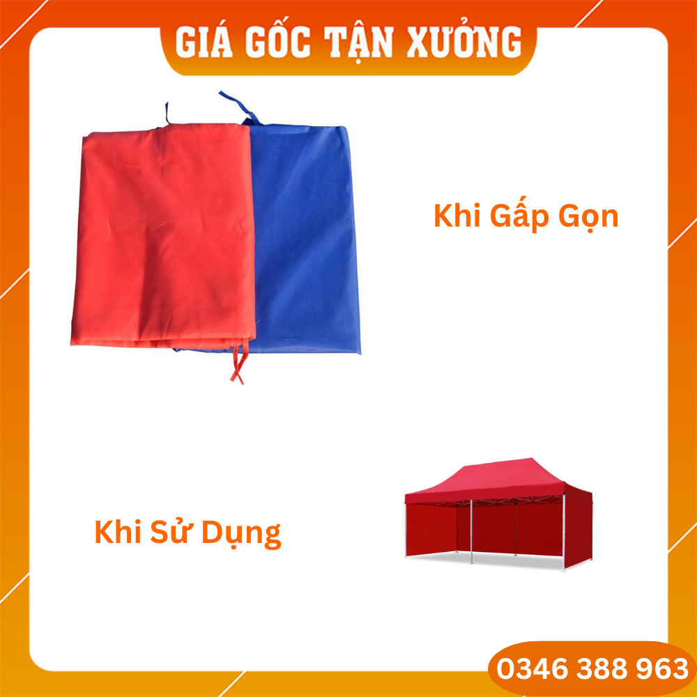 BẠT QUÂY NHÀ BẠT DI ĐỘNG 3M x 3M (không bao gồm khung xương và bạt mái)