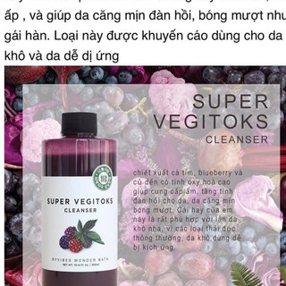 Sữa Rửa Mặt Rau Củ WONDER BATH Super Vegitoks 300ml