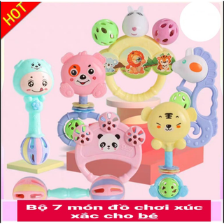 Bộ đồ chơi xúc xắc 7 món hình thú cho bé