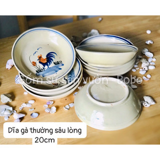 chén, tô, dĩa hàng gà, cá thường