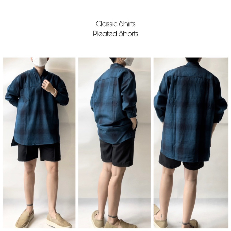 Áo sơmi polo cổ trụ - Caro - CLASSIC SHIRT'S KN