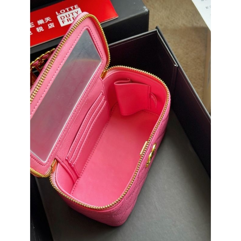 Túi xách nữ Vanity hàng Super da hạt sz19cm nhiều màu quai túi mix logo hãng cực điệu