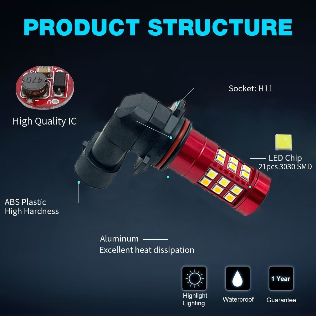Đèn gầm ô tô H11, H8, H9, 9005,9006 đèn sương mù, đèn cản trước ô tô công suất 30W