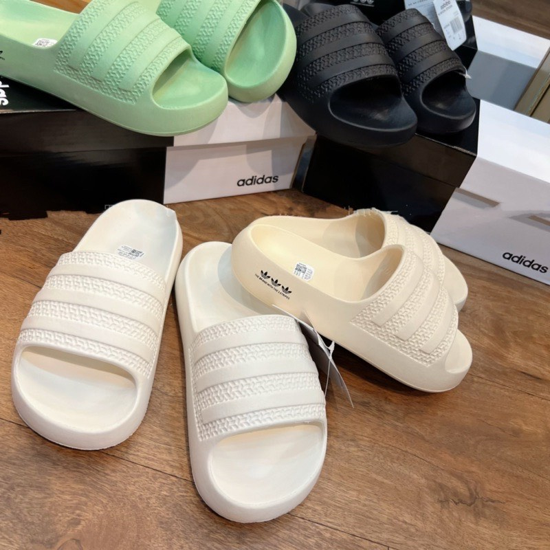 Dép bánh mì nam nữ_Dép Adidas Adilette AYoon cao su mềm đúc nguyên khối Full Box