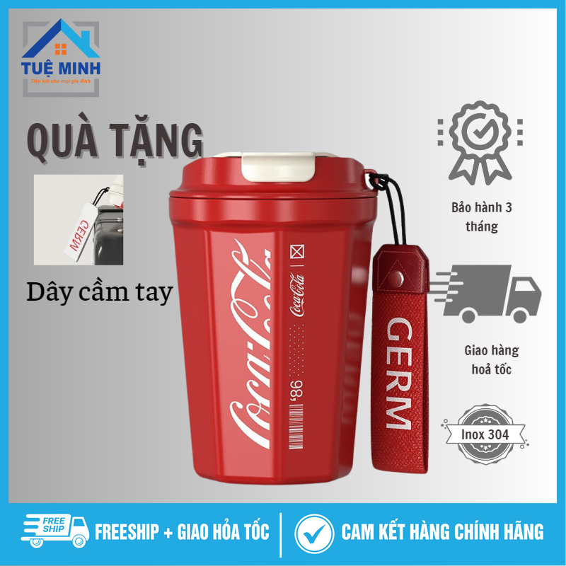 Cốc giữ nhiệt coffe cup inox 380 ml giữ nhiệt được 5-6h nắp đặp uống tiện lợi có thể pha cafe