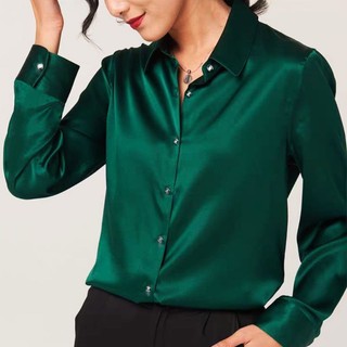 {Nhiều màu} Áo sơ mi satin lụa xuất Hàn (có sẵn)