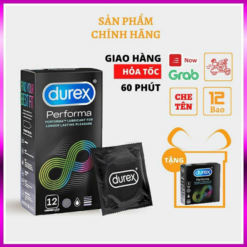 Bao Cao Su Durex performa(hộp 3 cái)