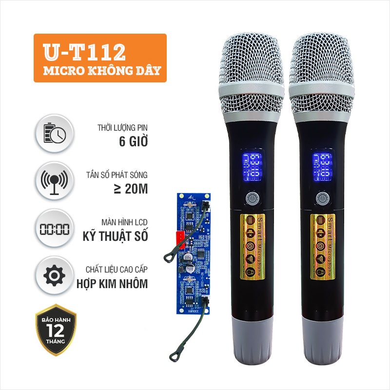 Bộ Micro Karaoke UHF U-T112, U-T114, U-T630, U-T108, U-T109 Cao cấp - Công ty Thiên Phúc