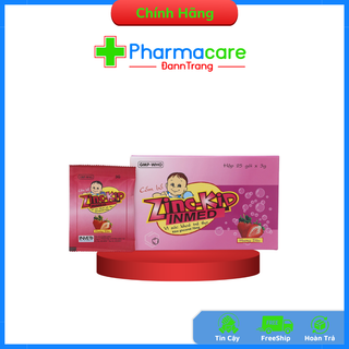 Kẽm Zinc - Kid Inmed bổ sung kẽm dạng cốm vị dâu cho bé - Hộp 25 gói x 3g - Đann Trang Pharmacare