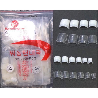 Móng nối chân, móng típ chân hsm, túi 500 móng nhựa dẻo đủ size 0-9, phụ kiện nail