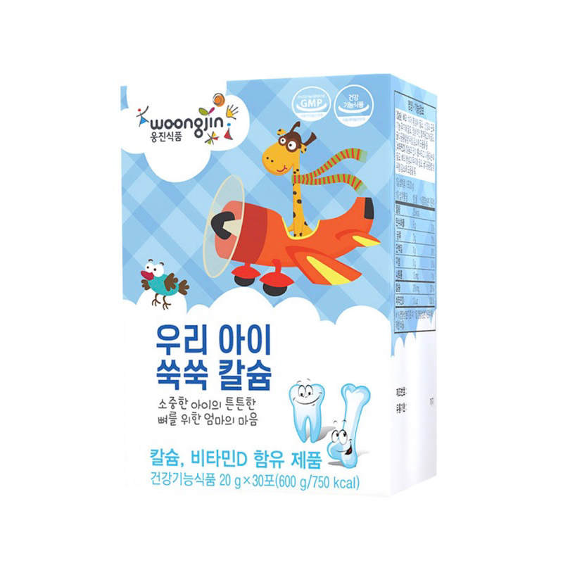 Thạch Canxi Woongjin cho bé Hộp 30 gói
