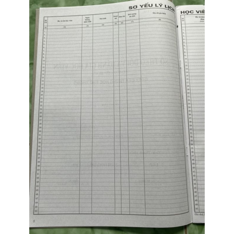 Sổ Theo Dõi Và Đánh Giá Học Viên Giáo Dục Thường Xuyên Cấp Trung Học Phổ Thông